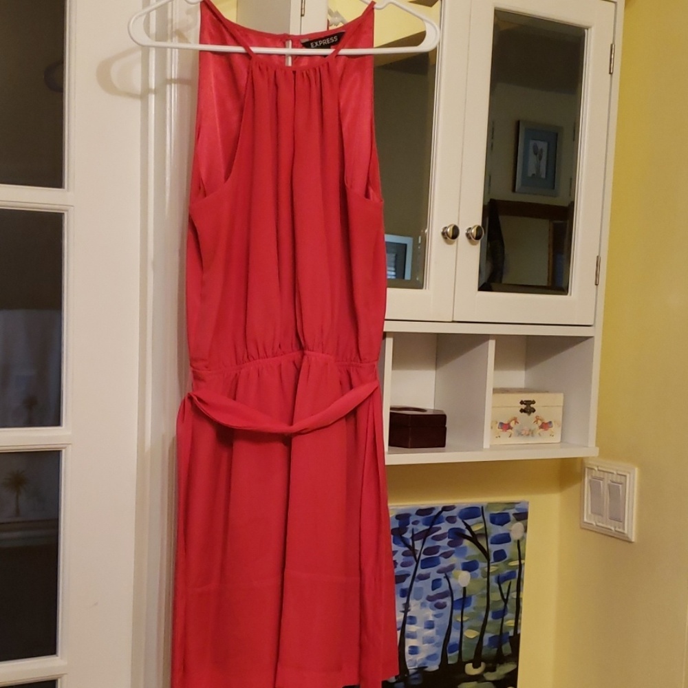 Express Hot Pink Midi Dress